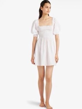 HILL HOUSE The Athena Nap Dress white Swill Dot